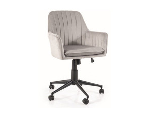 Fotel obrotowy Q-886 VELVET jasny szary