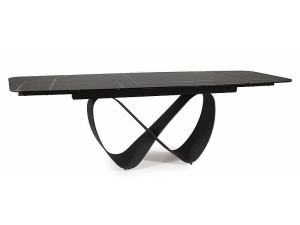 Stół rozkładany INFINITY CERAMIC 160(240)x95 czarny/czarny mat