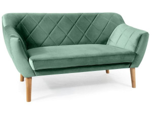 Sofa do salonu KARO 2 VELVET zielona/buk