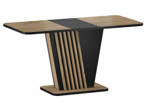 Stół rozkładany z lamelami NEVIO dąb artisan/czarny