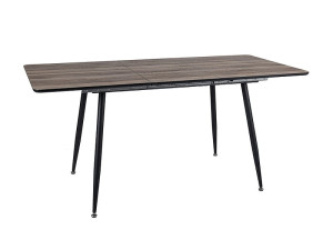 Stół do jadalni REMUS 120x80 orzech vintage/czarny mat
