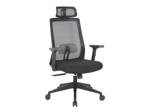 FOTEL BIUROWY OBROTOWY Q-058 CZARNY