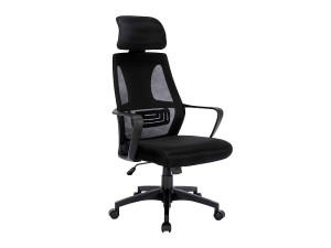 FOTEL OBROTOWY Q-095 CZARNY