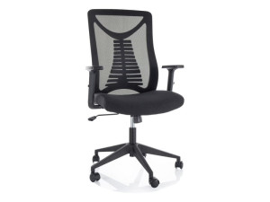 Fotel obrotowy Q-330R czarny z regulowanymi podłokietnikami
