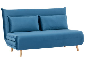 Sofa rozkładana SPIKE II VELVET niebieski