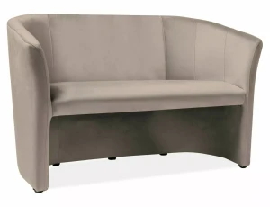 Sofa TM-2 VELVET Ciemny beż / wenge