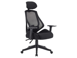 Fotel ergonomiczny obrotowy Q-406M Czarny SIGNAL