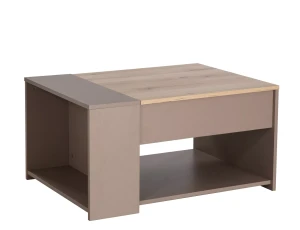 Ława stolik kawowy schowek 80x60 DROP dąb beż