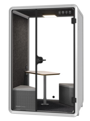 Kabina akustyczna do biura dwuosobowa Medium Booth biały/szary ST