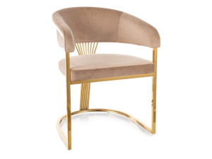 KRZESŁO CROWN VELVET BEŻ
