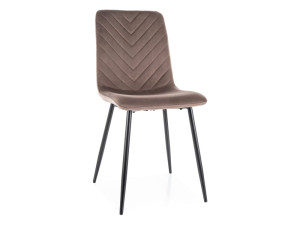 Tapicerowane krzesło DAREN VELVET cappucino