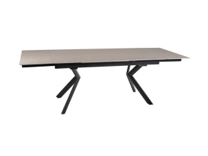 Stół rozkładany 160(240)X90 NORTON ceramiczny beż travertine /czarny Signal