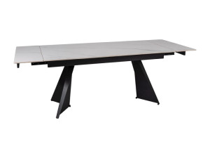 Stół ceramiczny LACONI rozkładany 160(220)X90 biały/czarny Signal