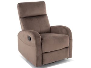 Fotel rozkładany obrotowy 360° z funkcją kołyski OLIMP VELVET cappuccino