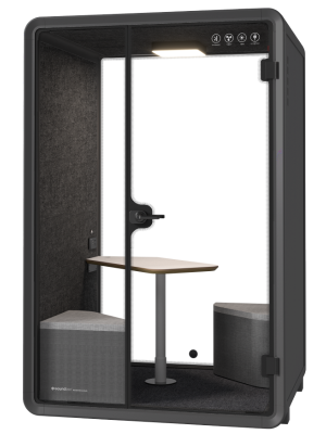 Kabina akustyczna do biura dwuosobowa Medium Booth czarny/szary ST