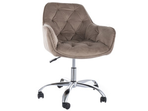 Fotel obrotowy Q-190 VELVET ciemny beż SIGNAL