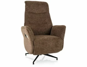 Fotel rozkładany elektrycznie obrotowy 360° NESTOR RAVEN cappucino