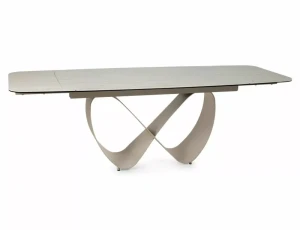 Stół rozkładany 160(240)x95 INFINITY CERAMIC beż Travertine - stelaż kaszmir