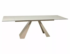 Stół rozkładany 160(240)x90 SALVADORE CERAMIC beż Travertine - stelaż kaszmir