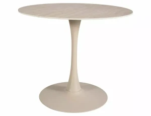 Stół okrągły FI 90 AMADEO CERAMIC travertine beż - stelaż kaszmir