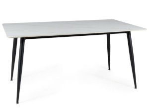 Stół prostokątny RION biały/czarny 160x90