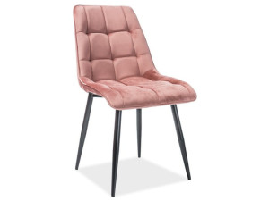 Krzesło tapicerowane CHIC VELVET różowe