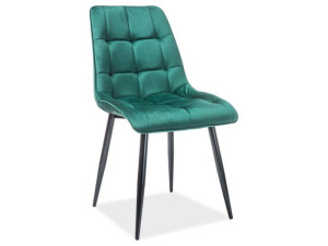 Krzesło tapicerowane CHIC VELVET zielone