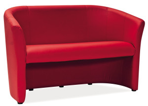 Sofa do salonu TM-2 CZERWONA ekoskóra