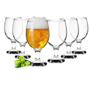 Szklanki na nóżce glasmark pokale 360 ml do piwa zestaw 6 sztuk