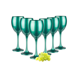 Kieliszki do wina 300 ml glasmark komplet 6szt zielone
