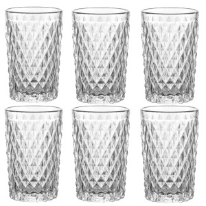 Szklanki do wody 340 ml florina cristal long zestaw 6 sztuk