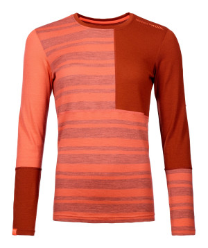 Koszulka ORTOVOX 185 Rock'N'Wool Long Sleeve Women coral
