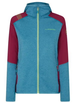 Bluza LA SPORTIVA Existence Hoody Women topaz/red plum