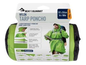 Poncho przeciwdeszczowe SEA TO SUMMIT 70D Nylon Tarp Poncho zielony