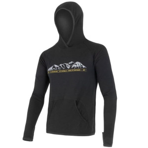 Bluza z kapturem Sensor Merino UP Fleece Hooded black mountains