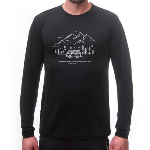 Koszulka SENSOR Merino Active PT Tee LS Men black van life