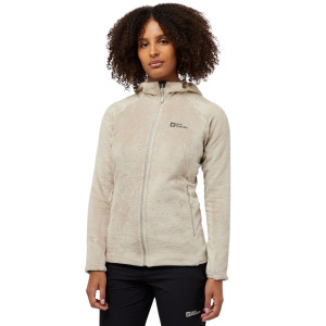 Bluza polarowa JACK WOLFSKIN Rotwand Hooded Fz Women seal