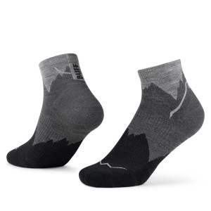 Skarpety BUFF Light Weight Merino Wool Quarter Socks black