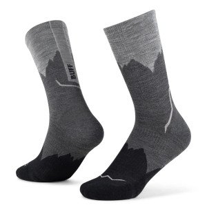 Skarpety BUFF Light Weight Merino Wool Crew Socks black