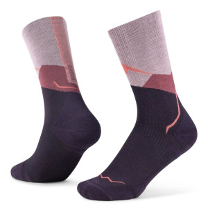 Skarpety BUFF Light Weight Merino Wool Crew Socks pink
