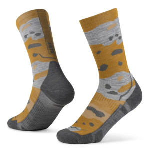 Skarpety BUFF Light Weight Merino Wool Crew Socks umber khaki