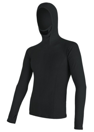 Koszulka SENSOR MERINO DF TEE LS HOODED Men black