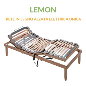 EvergreenWeb Rete Legno Motorizzata LEMON ELETTRICA ALZATA UNICA 80x190 cm