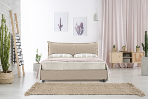 EvergreenWeb KIT LETTO CONTENITORE- ARLES & SLEEPY Tortora 180x200 cm