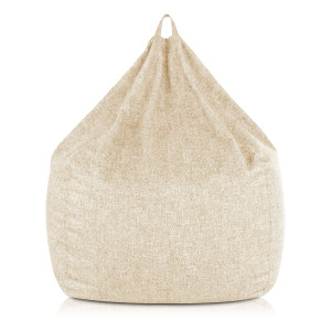 EvergreenWeb Poltrona sacco Pouf Piuma Beige S