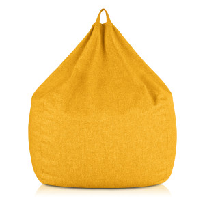 EvergreenWeb Poltrona sacco Pouf Piuma Senape XL