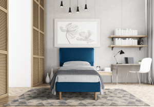EvergreenWeb Letto Roma Blu 90x190 cm