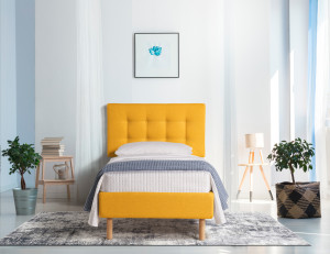 EvergreenWeb Letto Londra Giallo senape 90x190 cm