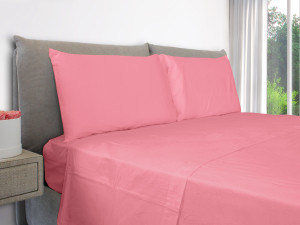 EvergreenWeb Set Lenzuola e Federe Cuscini per Letto Matrimoniale Matrimoniale Malva