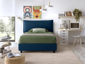 EvergreenWeb LETTO PIAZZA E MEZZO CONTENITORE ARLES Blue